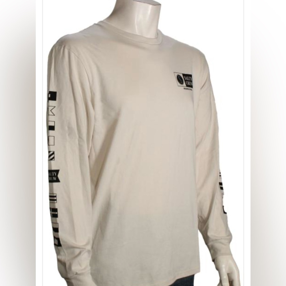 Salty Crew Men’s Long Sleeve Logo Tee - White - Picture 7 of 7